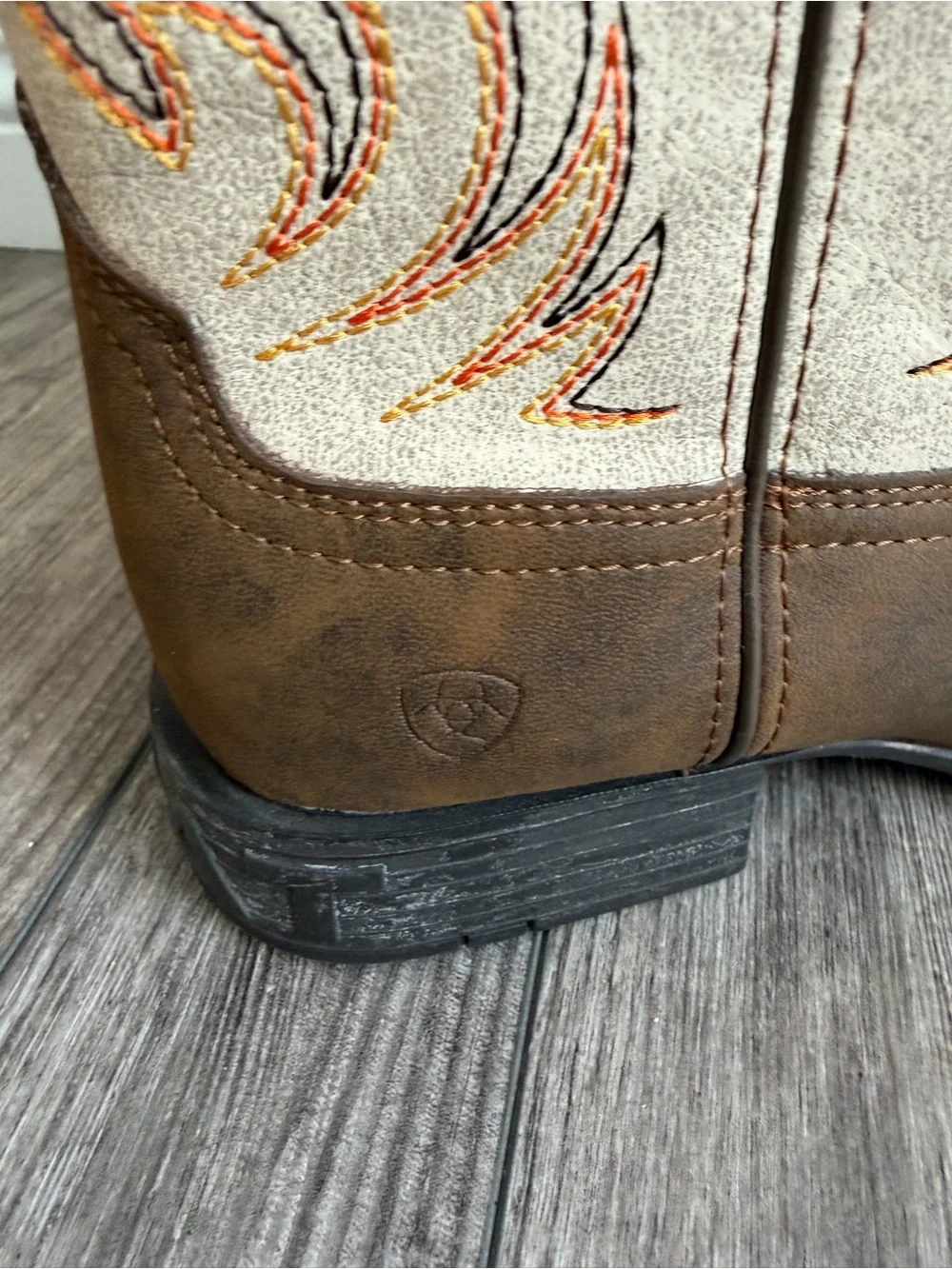 Ariat Kids Storm Western Boot, Brown